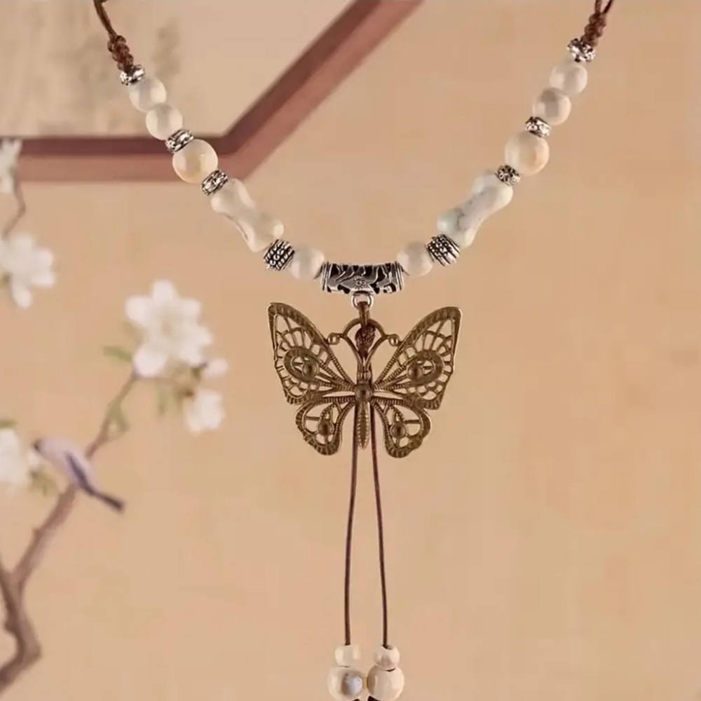 Boho Chic Butterfly Necklace